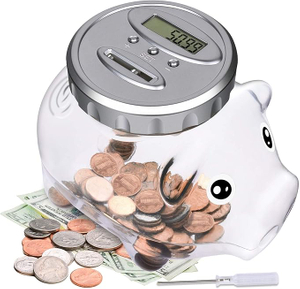 Digital Piggy Bank Counting Money Jar with Voice Prompt And Automatic LCD Display As Electronics Gifts