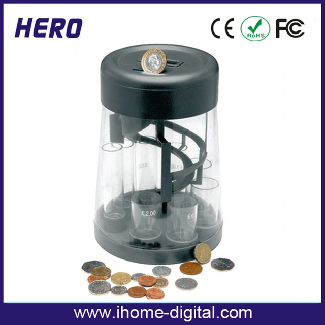 2023 Version Digital Coin Counter Money Jar with Automatic Coin Sorter for US Coins 
