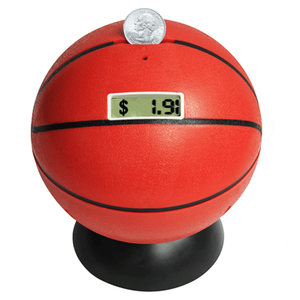 Basketball Piggy Bank Money Box,Basketball Coin Bank with LCD Display,Perfect Kid's Money Counting Basketball Shaped Coin Bank